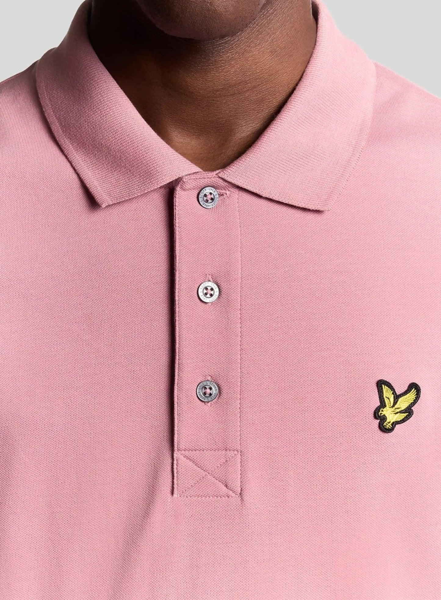 LYLE & SCOTT Plain Polo Shirt Garden Rose