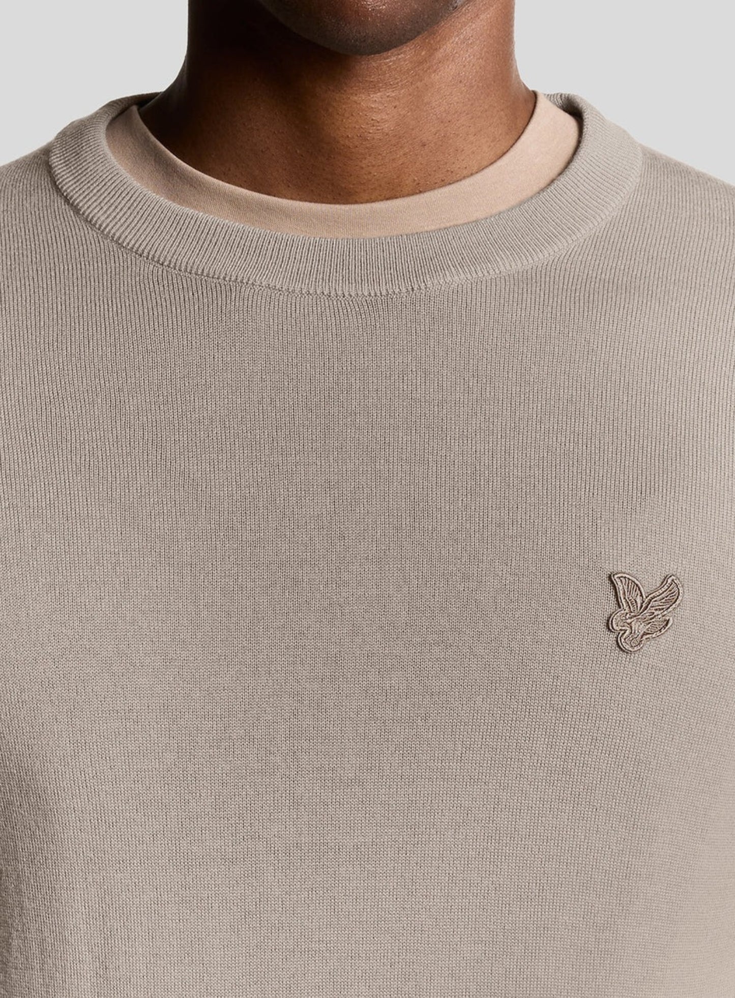LYLE & SCOTT Tonal Eagle Merino Crew Neck Jumper Nomad