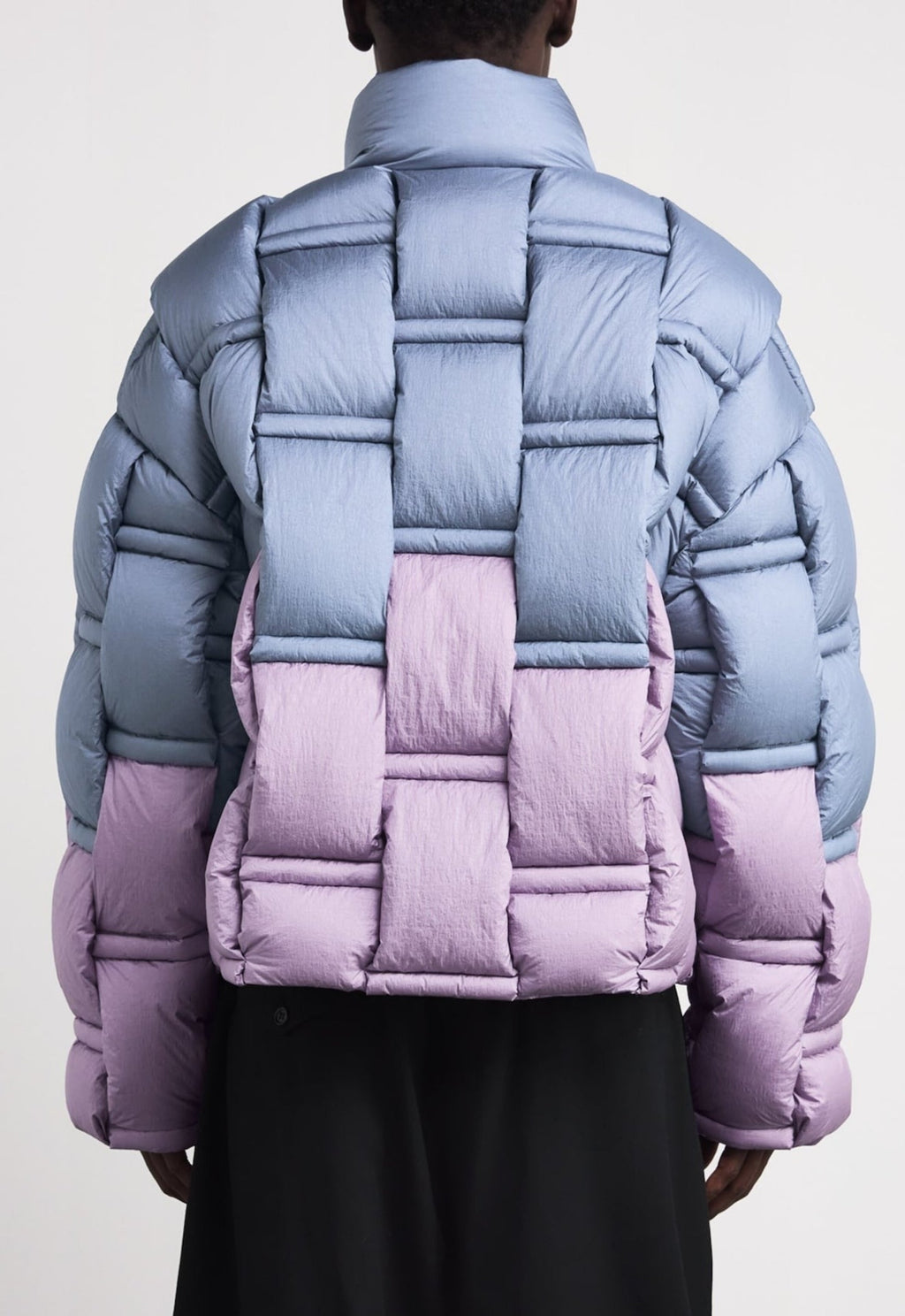 RAXXY Two-toned Puffer Jacket Metallic Blue Powder Pink
