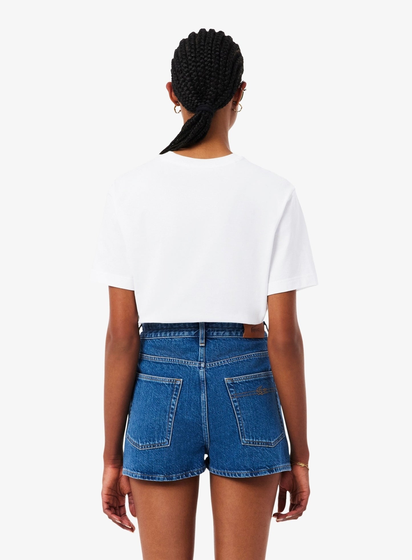 LACOSTE WOMEN Relaxed Fit Soft Cotton T-shirt White