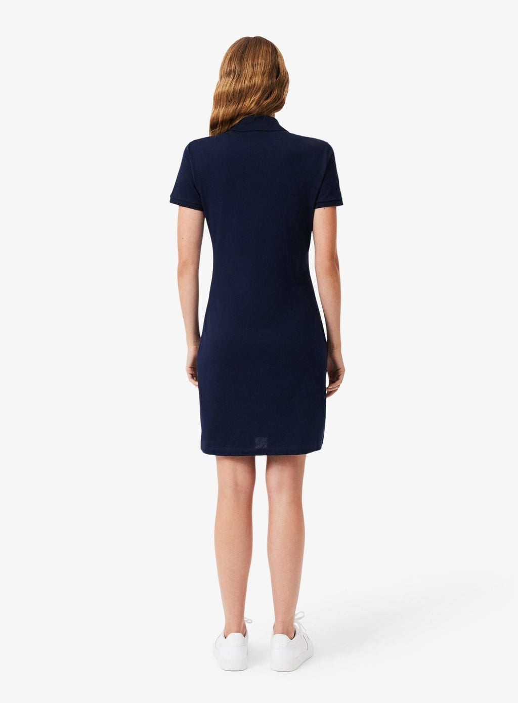 LACOSTE WOMEN Slim Fit Stretch Piqué Polo Dress Midnight Blue