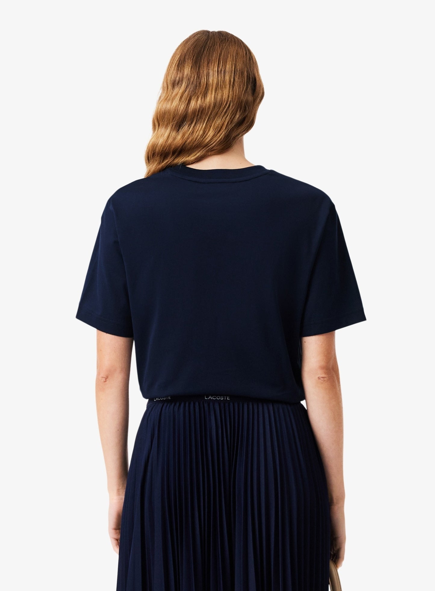 LACOSTE WOMEN Relaxed Fit Soft Cotton T-shirt Midnight Blue