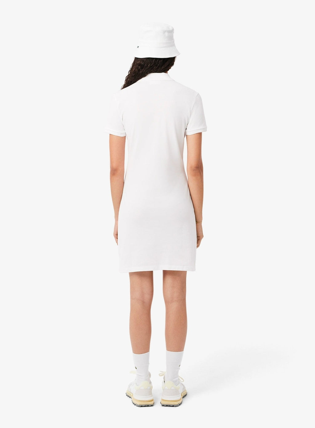 LACOSTE WOMEN Slim Fit Stretch Piqué Polo Dress White