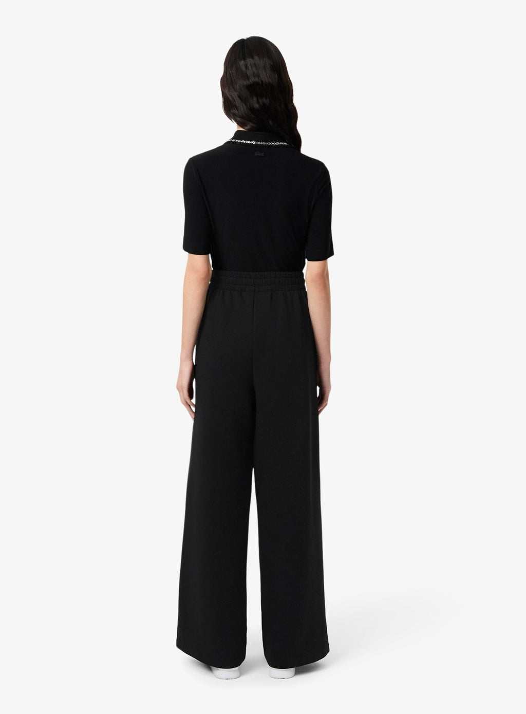 LACOSTE WOMEN Cotton Wide Leg Sweatpants Black
