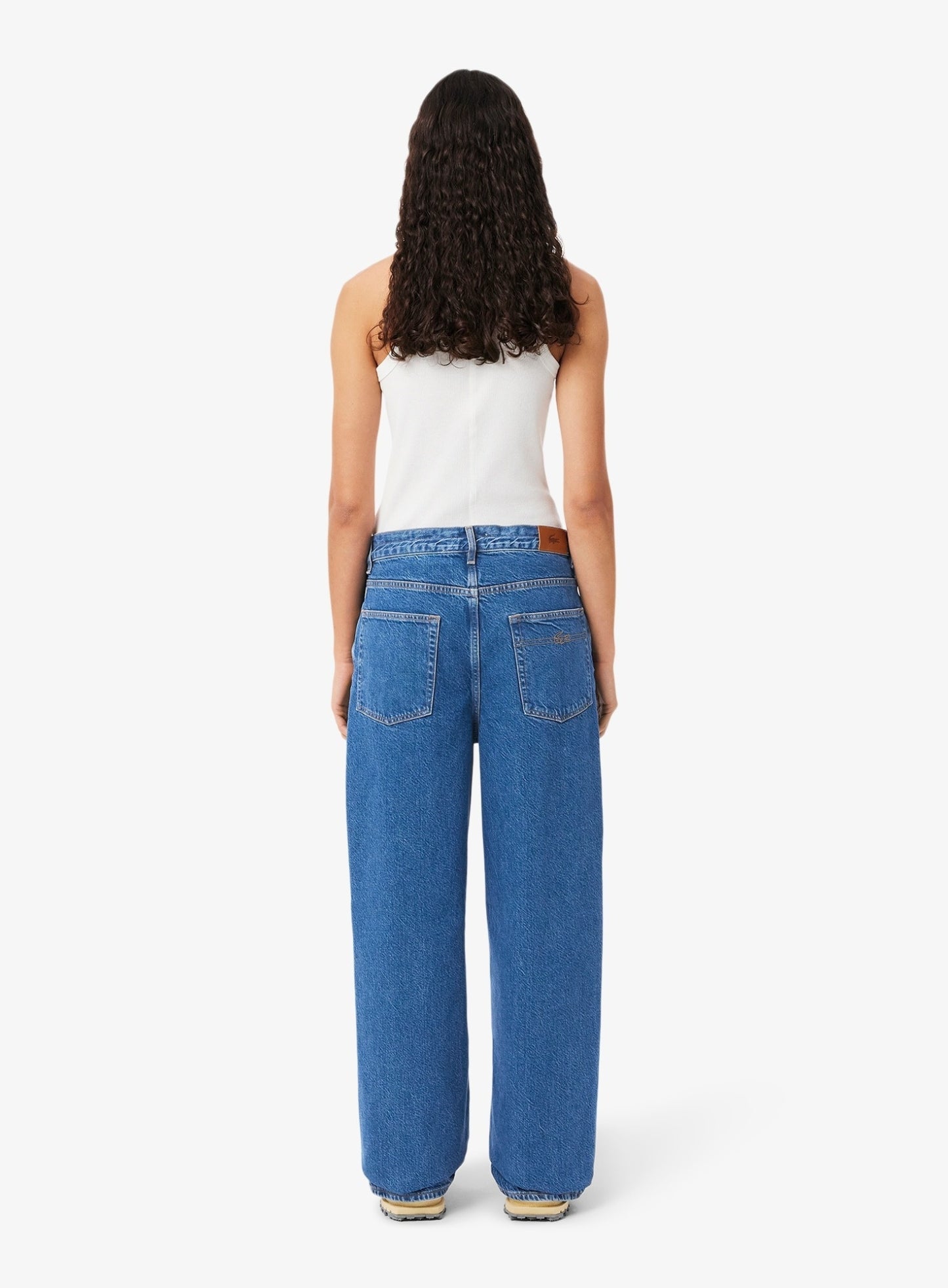 LACOSTE WOMEN Wide Fit Denim Jeans Blue
