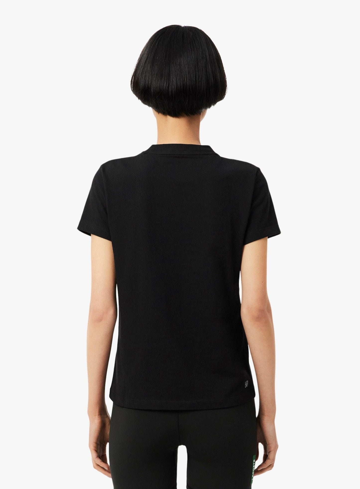 LACOSTE WOMEN Ultra Dry Technical Cotton Sport T-shirt Black