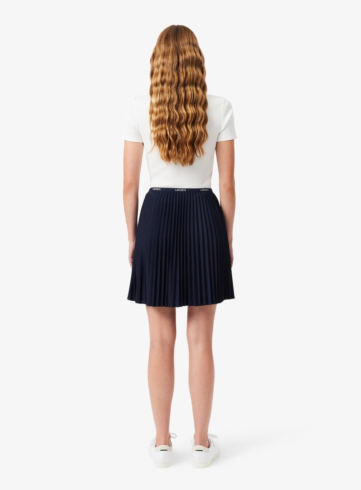 LACOSTE WOMEN Short Pleated Skirt Midnight Blue