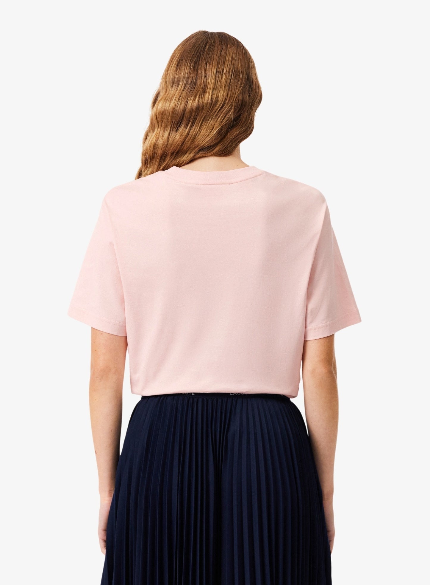 LACOSTE WOMEN Relaxed Fit Soft Cotton T-shirt Light Pink