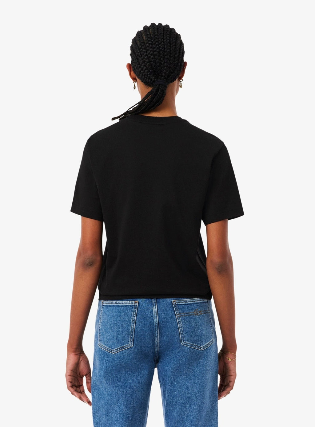 LACOSTE WOMEN Relaxed Fit Soft Cotton T-shirt Black