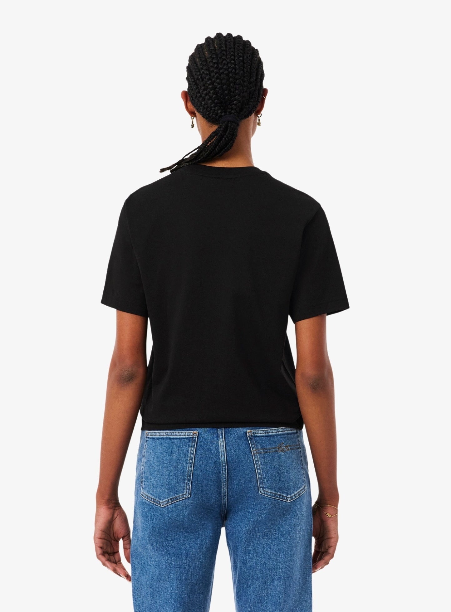 LACOSTE WOMEN Relaxed Fit Soft Cotton T-shirt Black