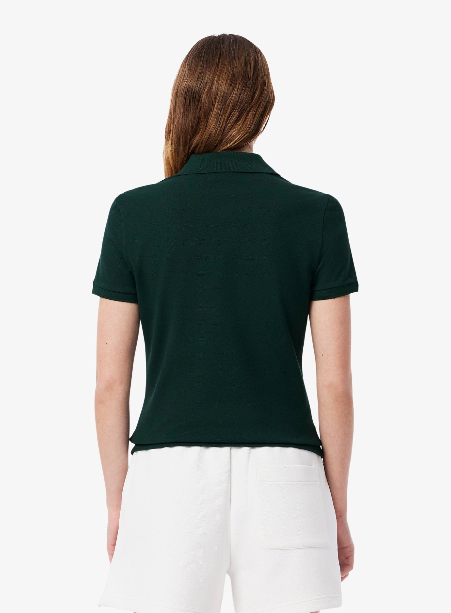 LACOSTE WOMEN L.12.D Slim Fit Stretch Piqué Polo Shirt Sinople Green