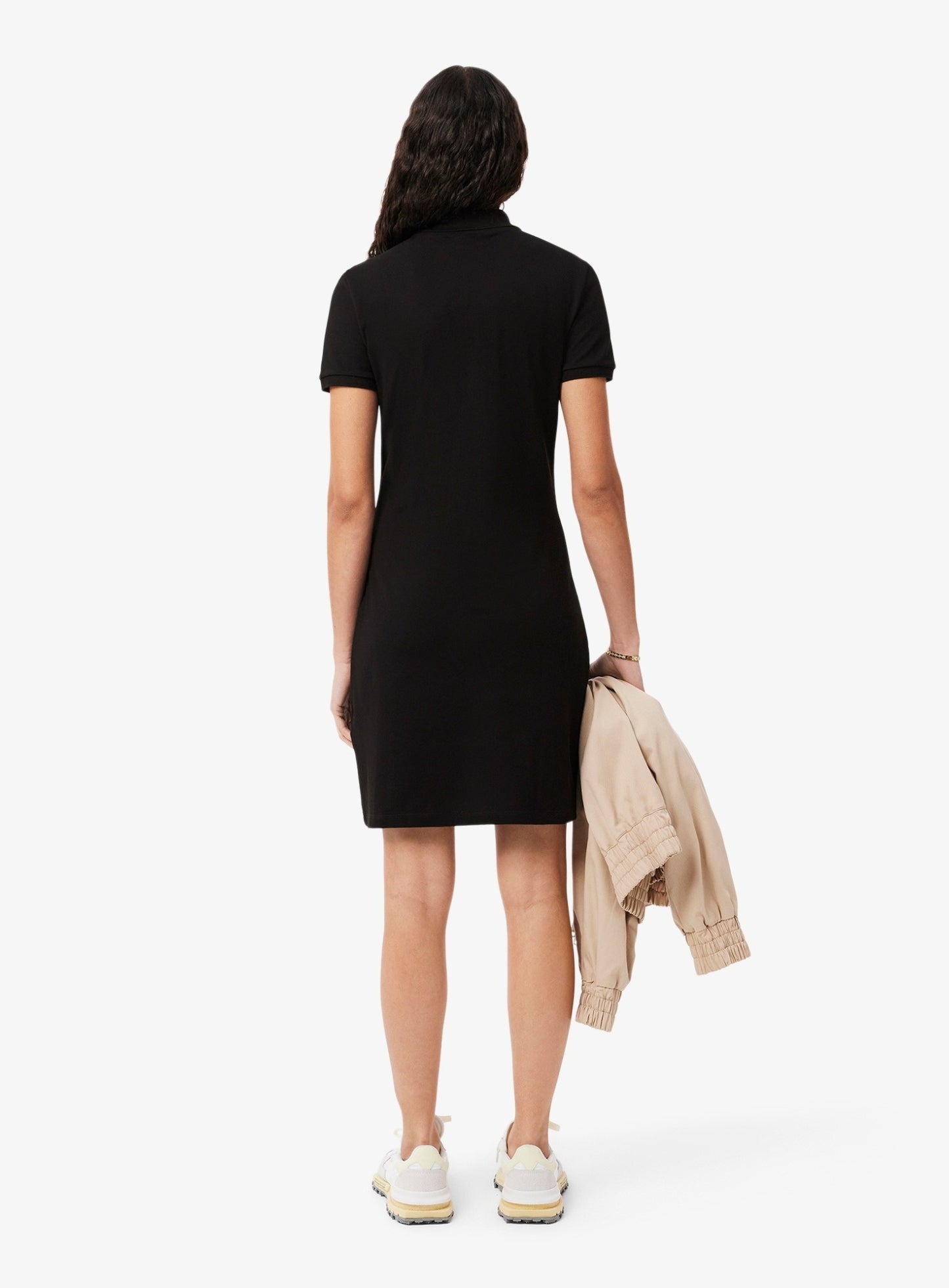 LACOSTE WOMEN Slim Fit Stretch Piqué Polo Dress Black