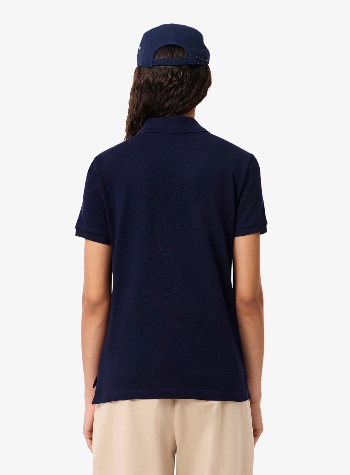 LACOSTE WOMEN Regular Fit Supple Petit Piqué Polo Shirt Midnight Blue