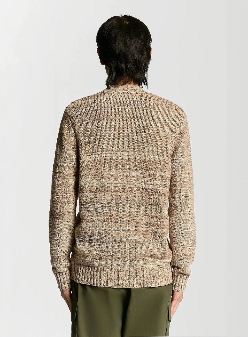 LYLE & SCOTT Multi Marl V Neck Cardigan Tigers Eye Marl