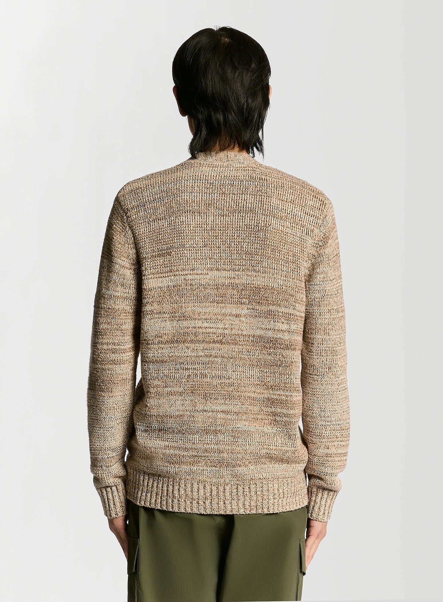 LYLE & SCOTT Multi Marl V Neck Cardigan Tigers Eye Marl