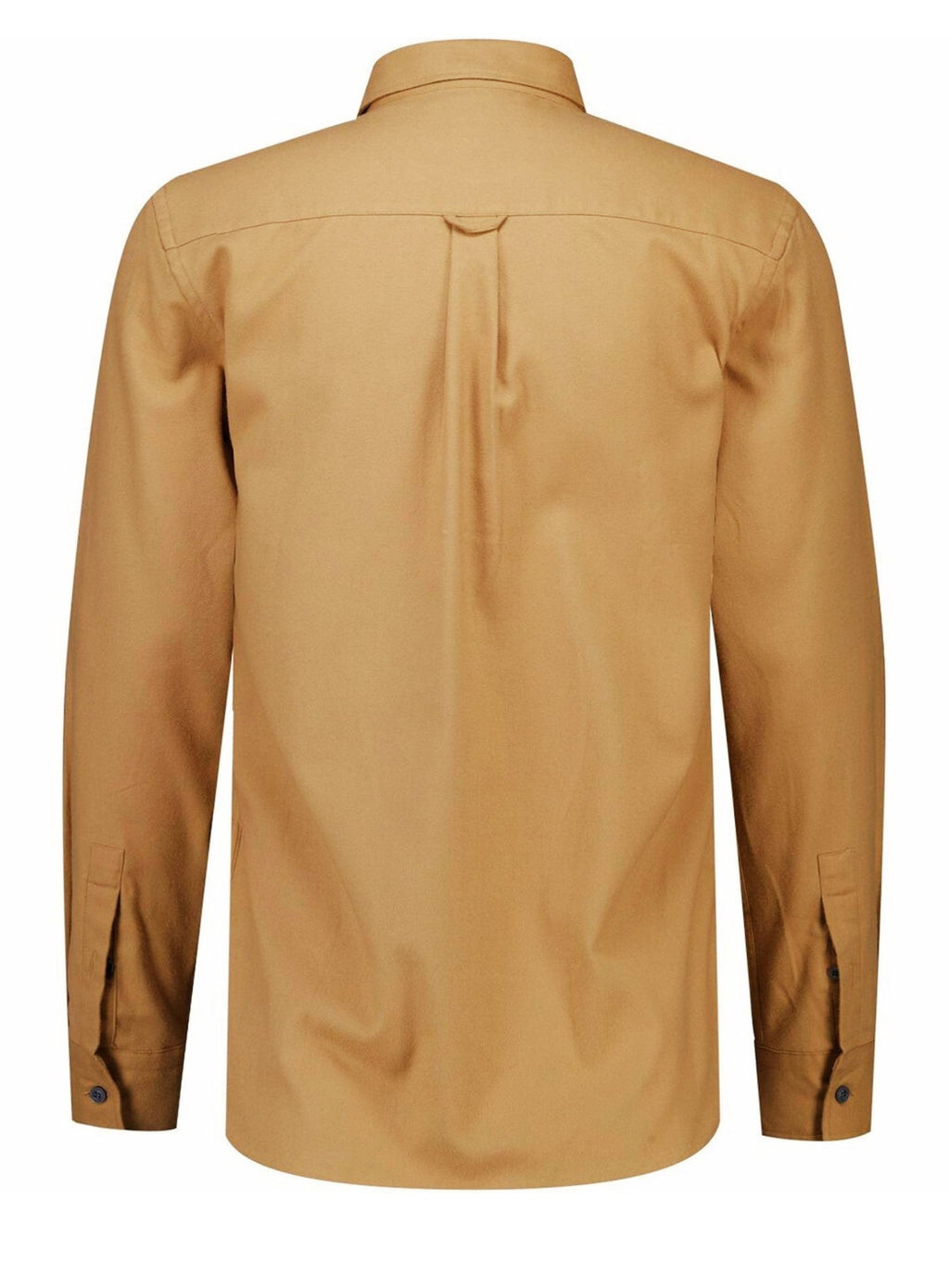 LYLE & SCOTT Plain Flannel Shirt Tigers Eye Orange