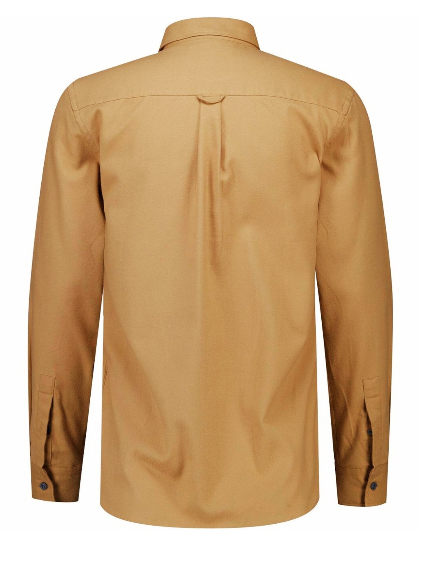 LYLE & SCOTT Plain Flannel Shirt Tigers Eye Orange