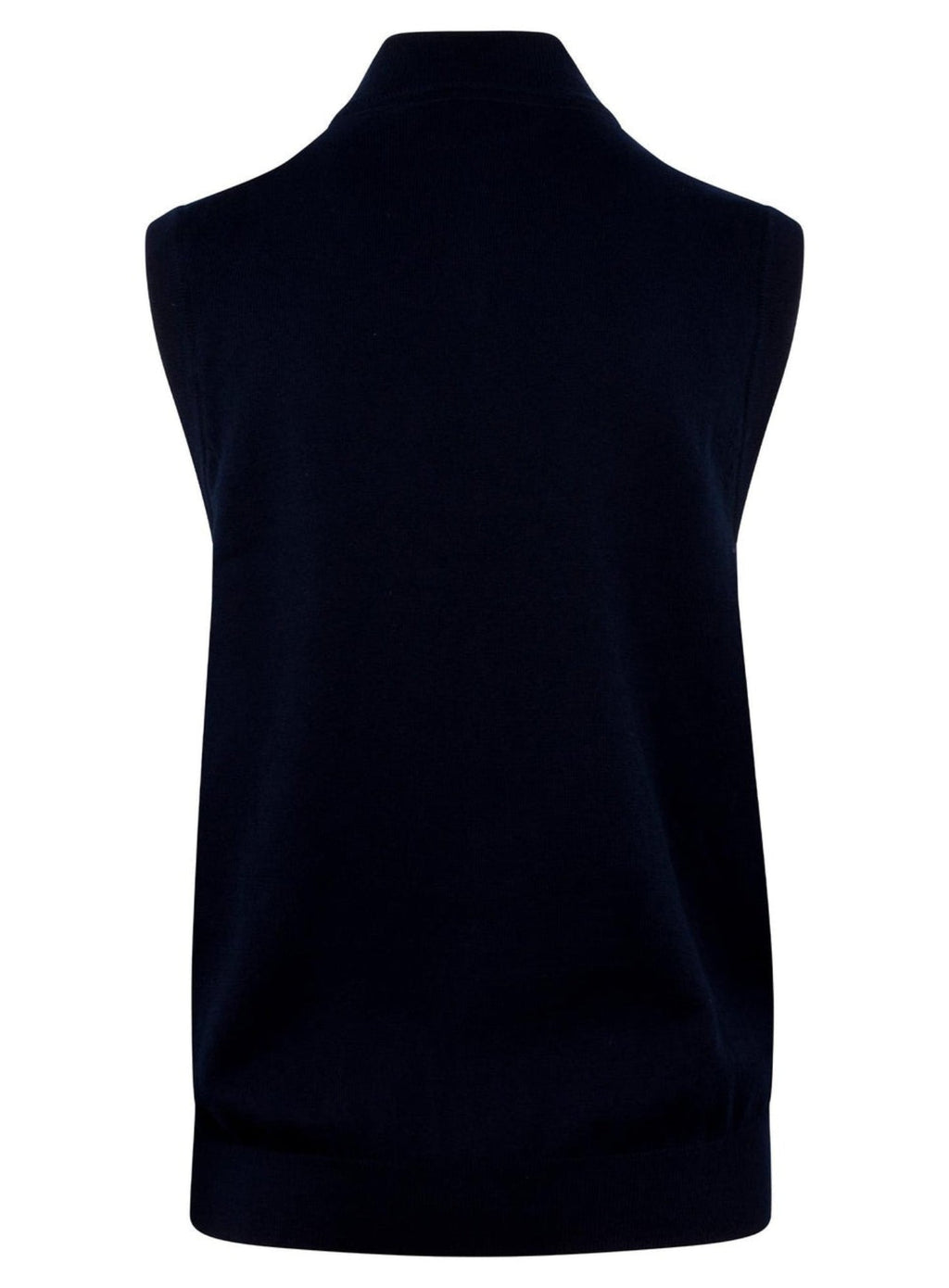 LYLE & SCOTT Cotton Merino Full Zip Knitted Vest Dark Navy