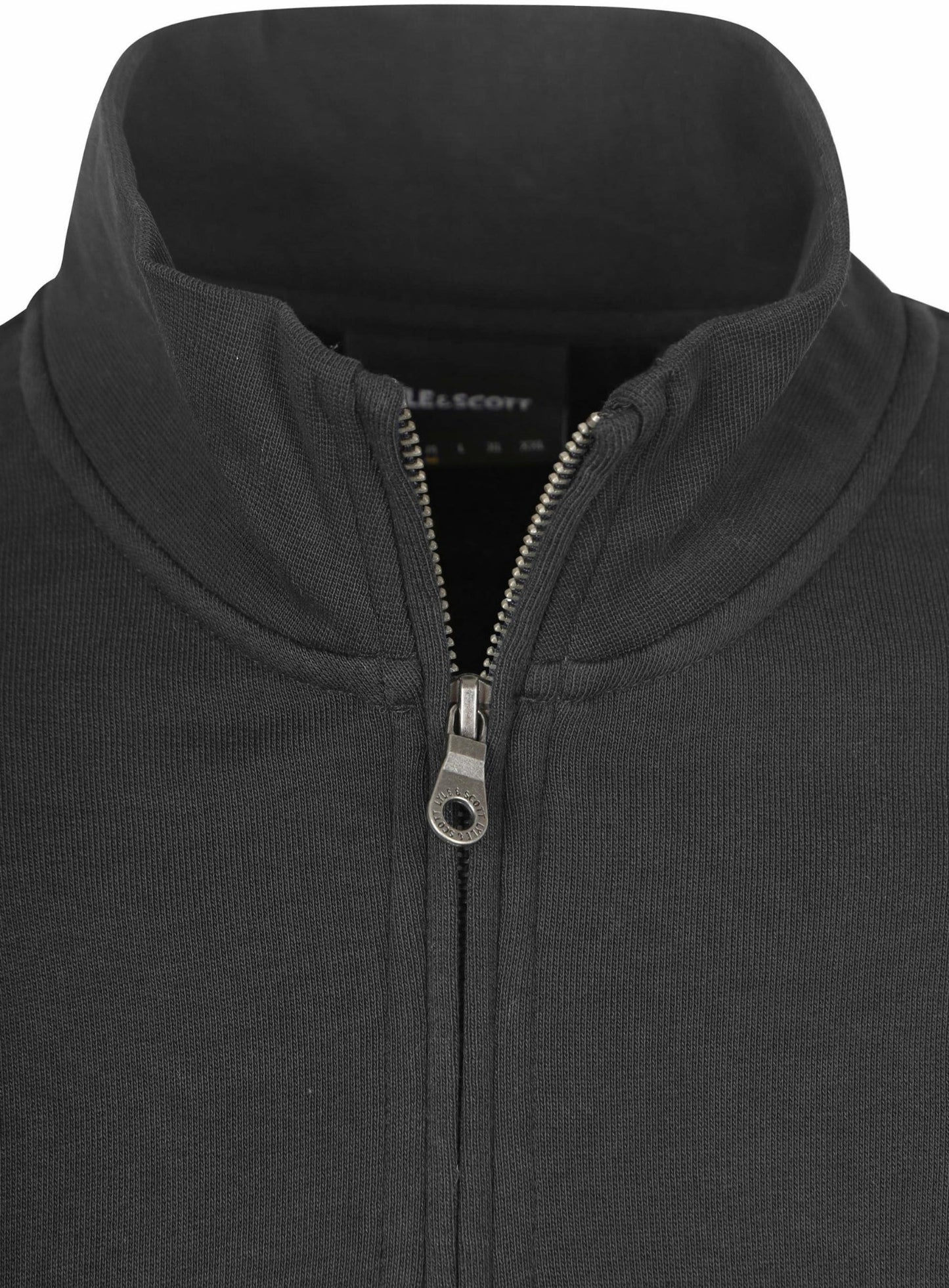 LYLE & SCOTT Loopback Quarter Zip Sweat Jet Black