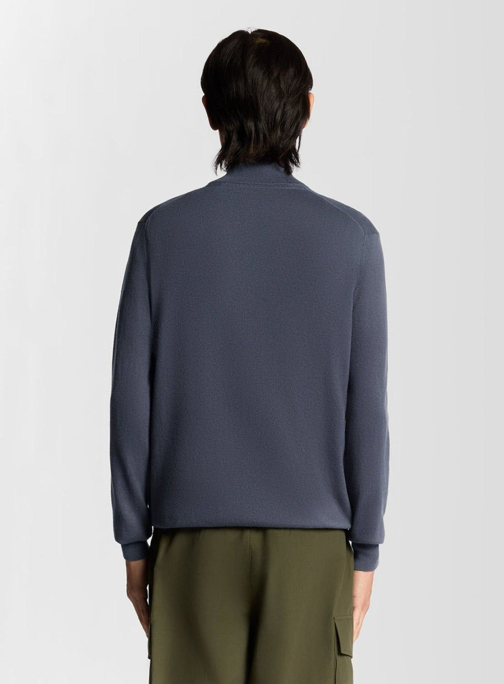 LYLE & SCOTT Cotton Merino Quarter Zip Jumper Graystone