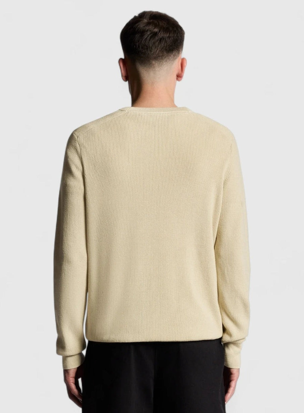 LYLE & SCOTT Engineered Rib Crew Neck Grey Taupe