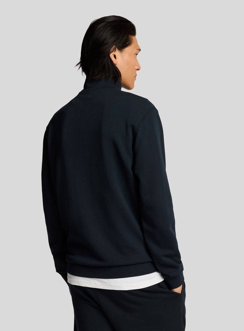 LYLE & SCOTT Superfine Cotton 1/4 Zip Sweatshirt Dark Navy