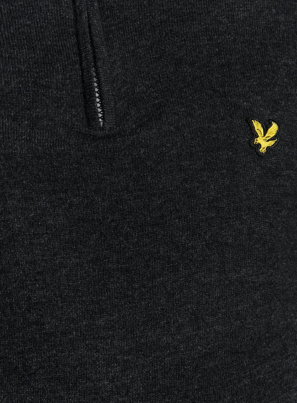 LYLE & SCOTT Lambswool Blend Quarter Zip Jumper Jet Black Marl