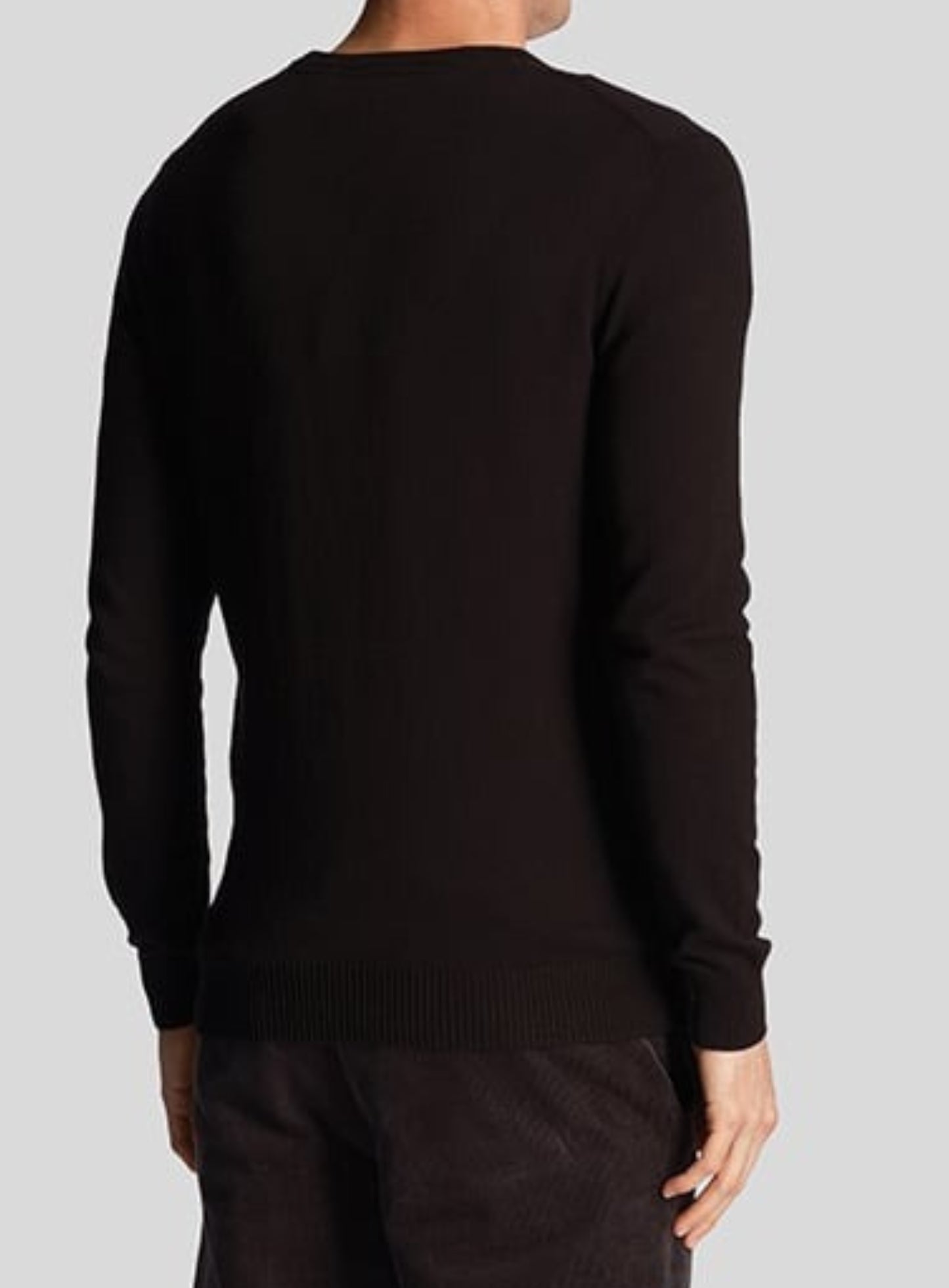 LYLE & SCOTT Cotton Merino V Neck Jumper Jet Black
