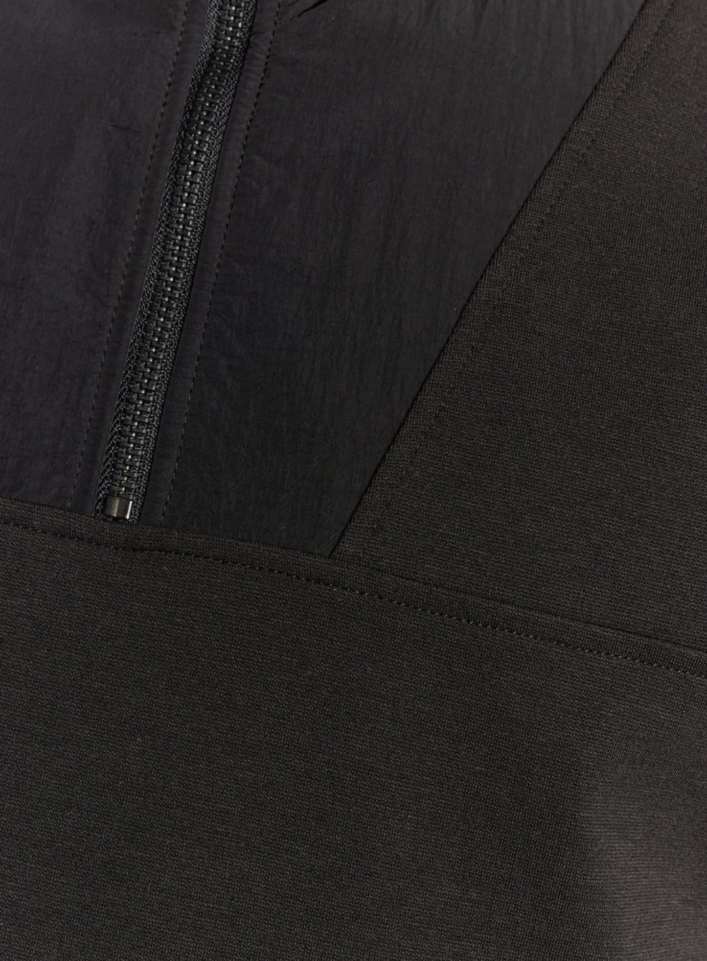 LYLE & SCOTT Panelled Hybrid Quarter Zip Black Ice