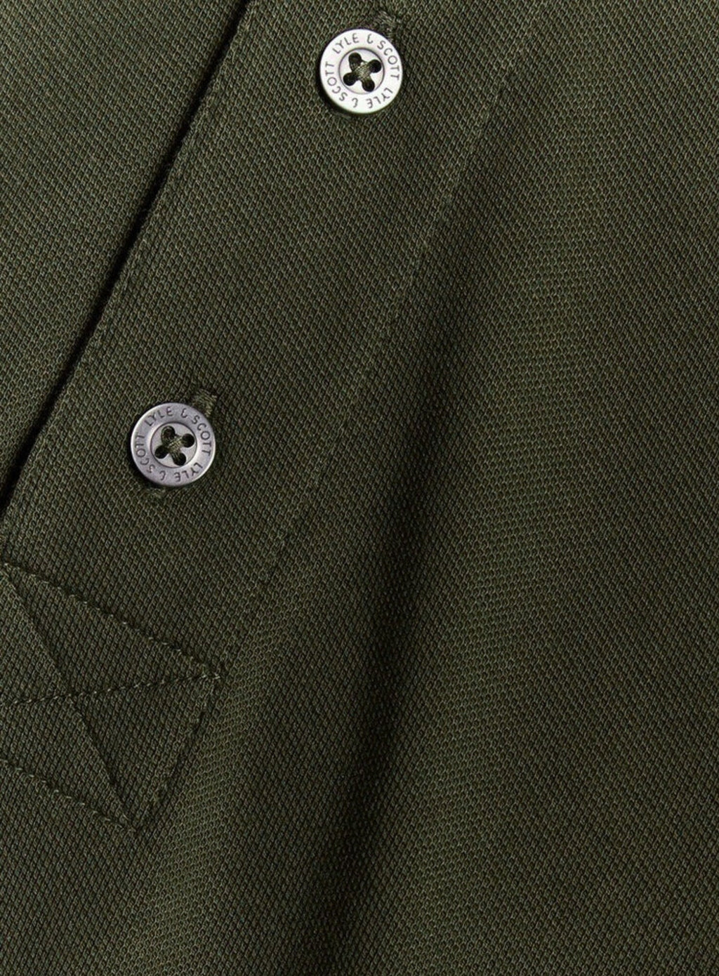 LYLE & SCOTT Plain Polo Shirt Olive
