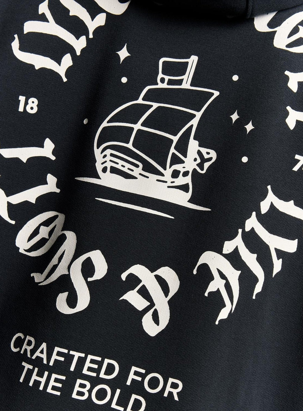 LYLE & SCOTT Ship Insignia Graphic Hoodie Dark Navy