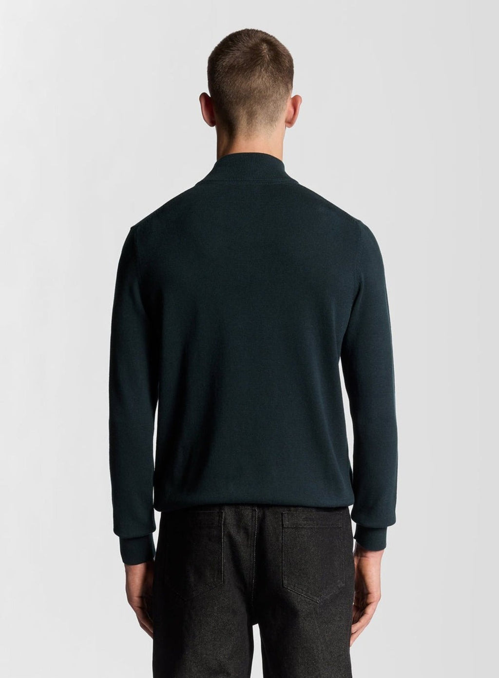LYLE & SCOTT Cotton Merino Football Collar Jumper Dark Navy