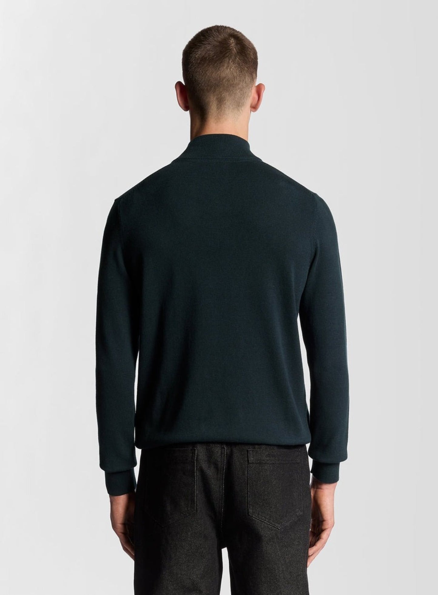 LYLE & SCOTT Cotton Merino Football Collar Jumper Dark Navy