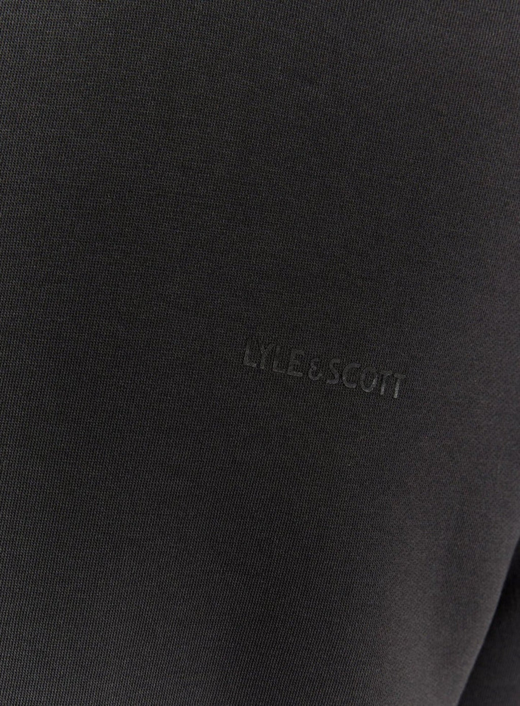 LYLE & SCOTT Logo Brushback Pullover Hoodie Jet Black