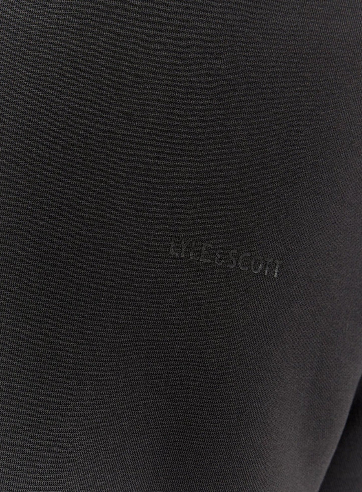 LYLE & SCOTT Logo Brushback Pullover Hoodie Jet Black