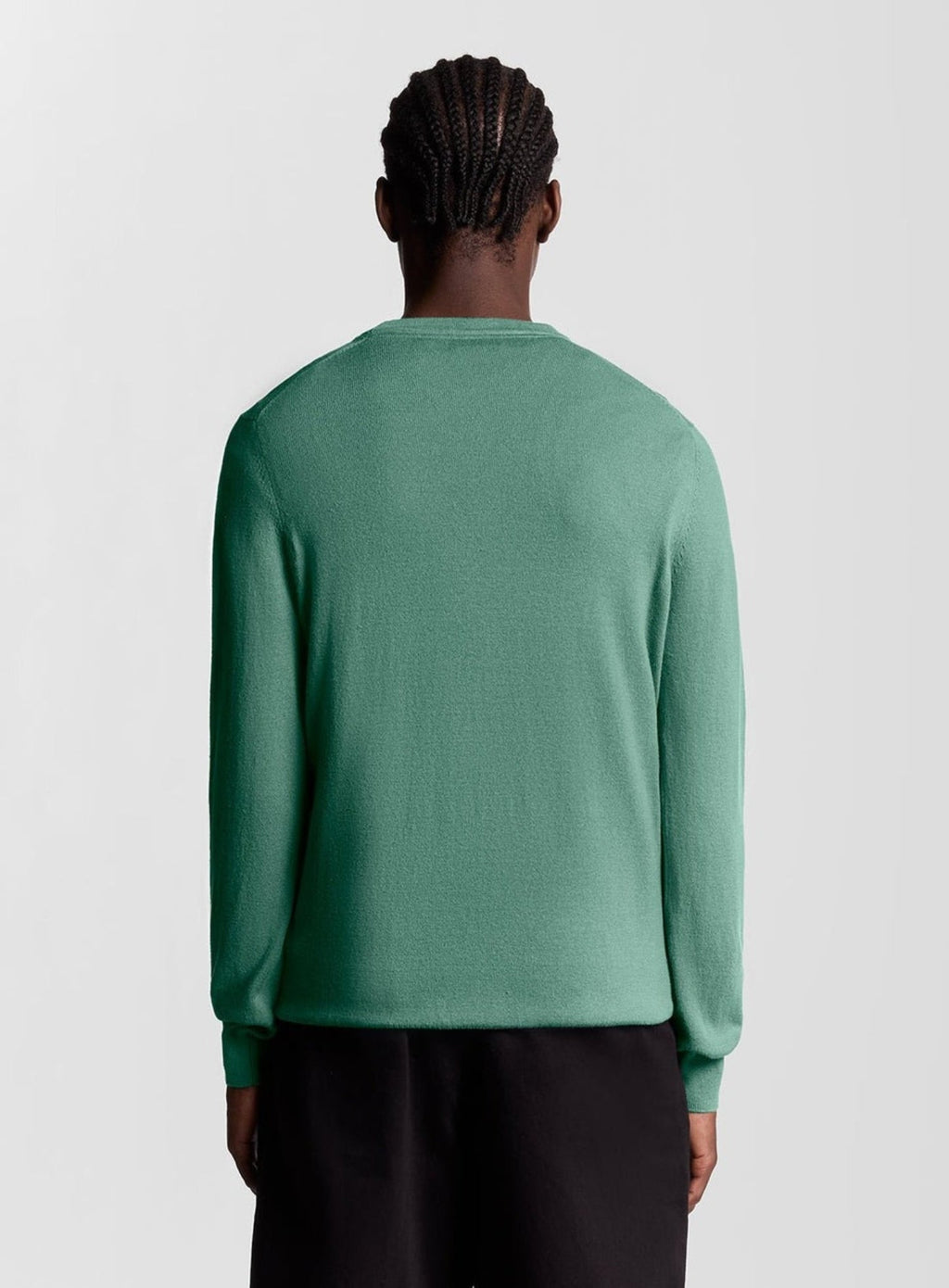 LYLE & SCOTT Cotton Merino Crew Neck Jumper Agave Green