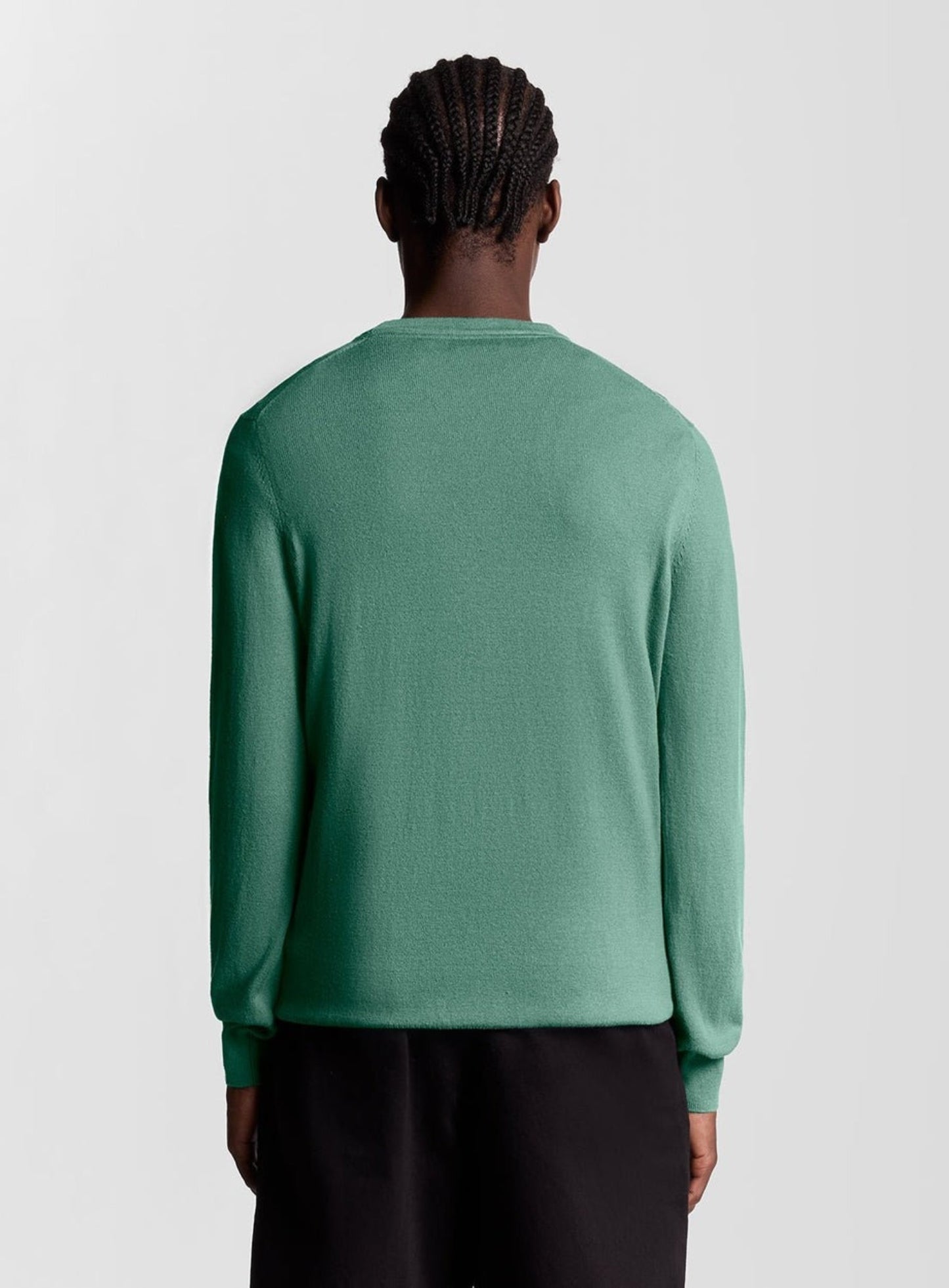 LYLE & SCOTT Cotton Merino Crew Neck Jumper Agave Green