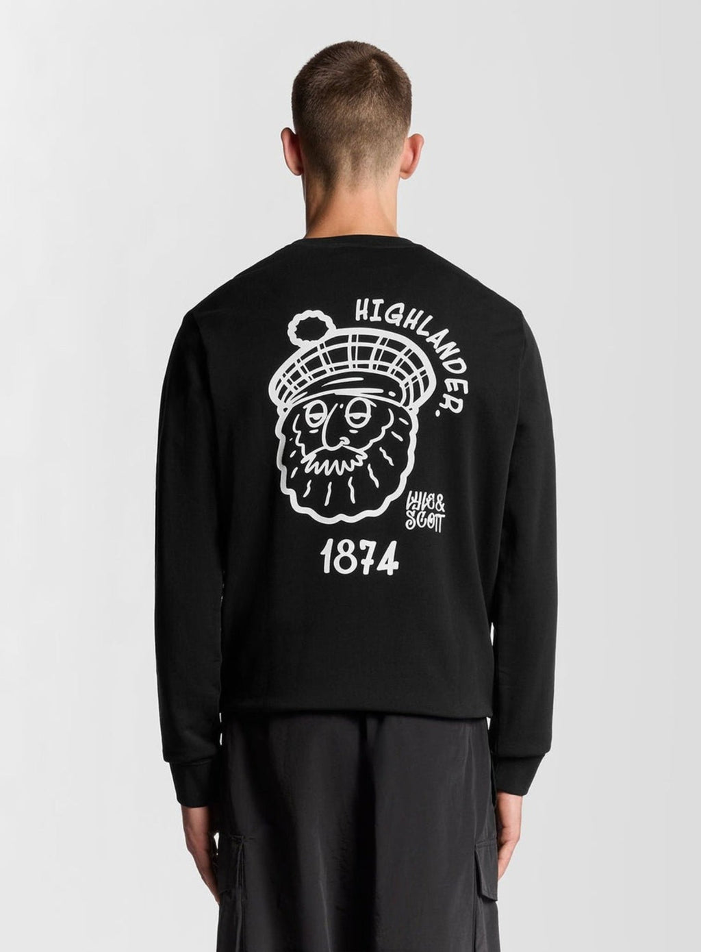 LYLE & SCOTT Highlander Graphic Sweatshirt Jet Black