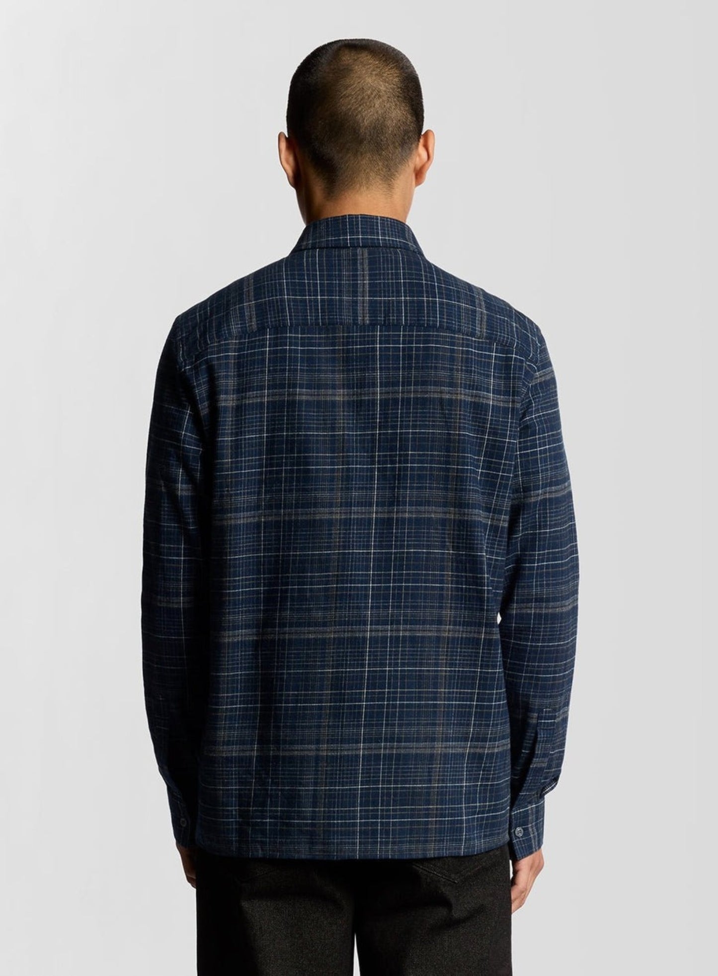 LYLE & SCOTT Checked Flannel Shirt Dark Navy/ Tree Green