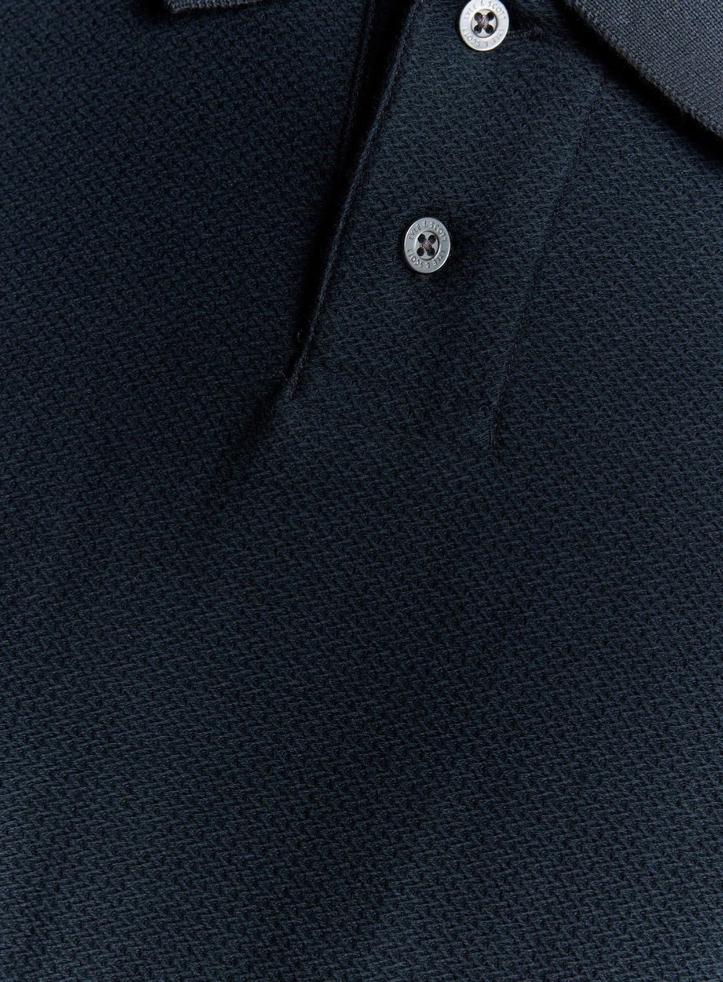 LYLE & SCOTT Jacquard Dobby Polo Shirt Dark Navy