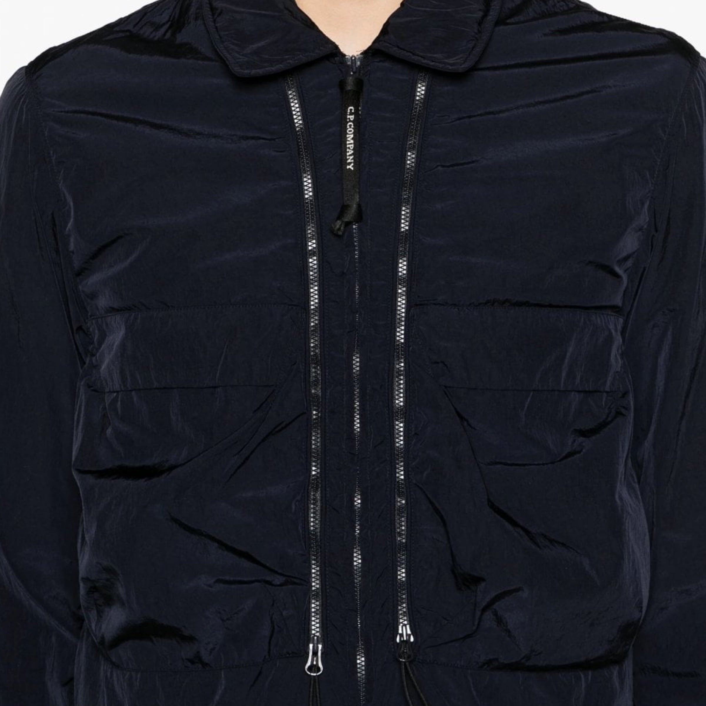 Cp Company Chrome-R Lens Overshirt in Navy