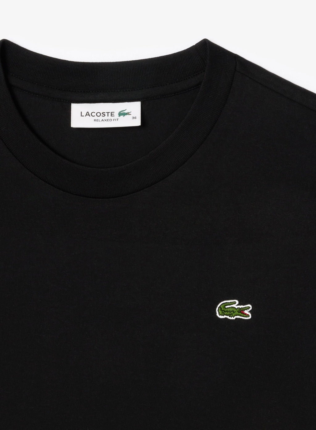 LACOSTE WOMEN Relaxed Fit Soft Cotton T-shirt Black