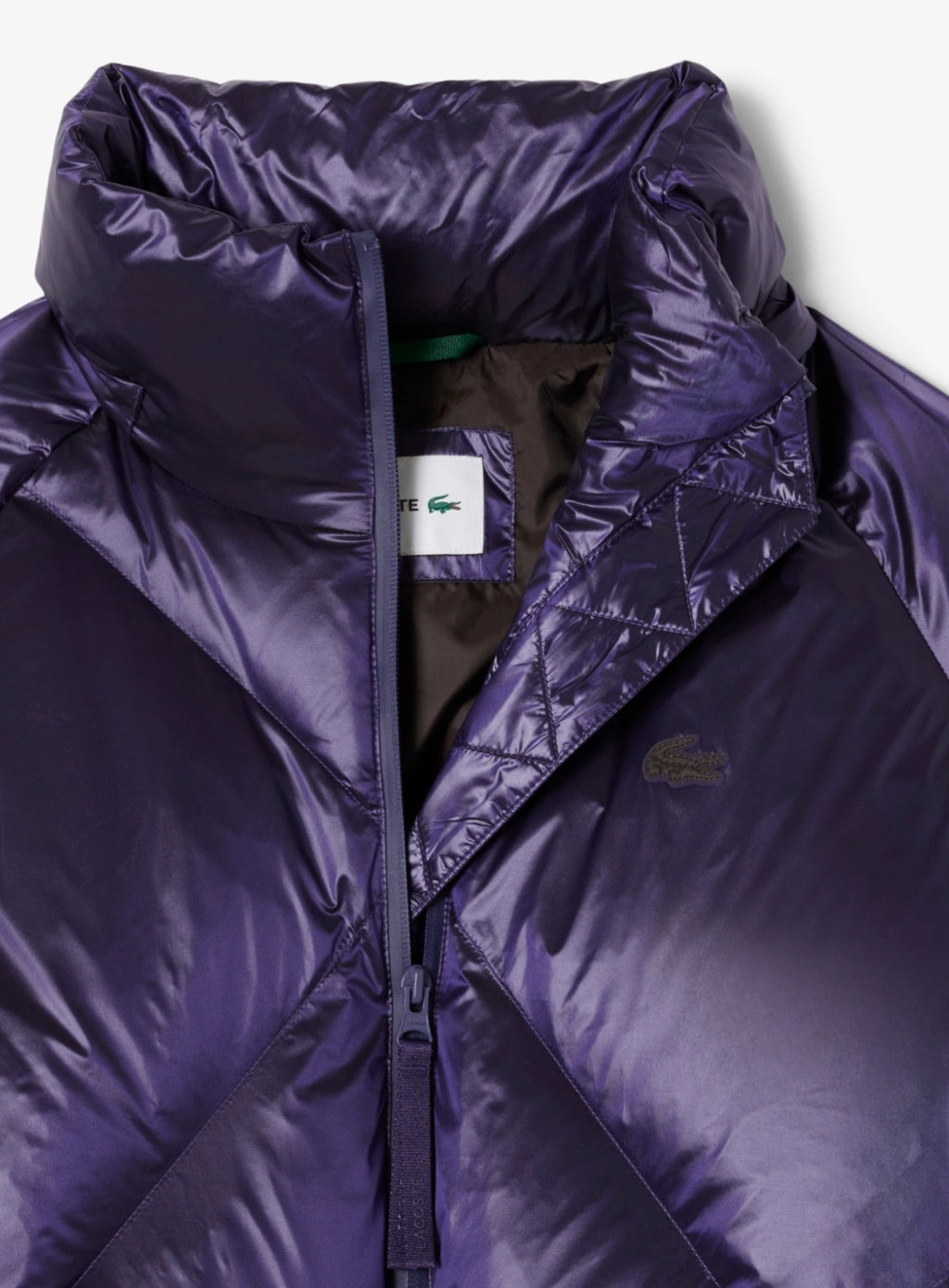 LACOSTE WOMEN Oversized Water-Repellent Down Jacket Purple