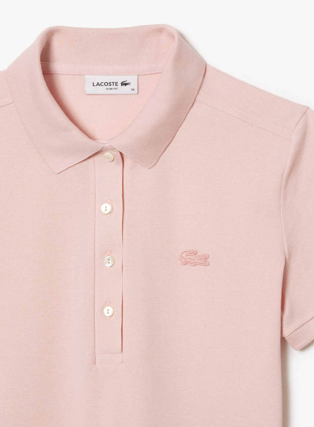 LACOSTE WOMEN Slim Fit Stretch Piqué Polo Dress Light Pink
