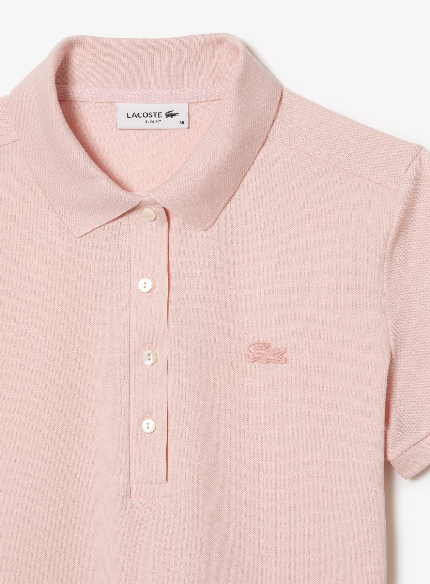 LACOSTE WOMEN Slim Fit Stretch Piqué Polo Dress Light Pink