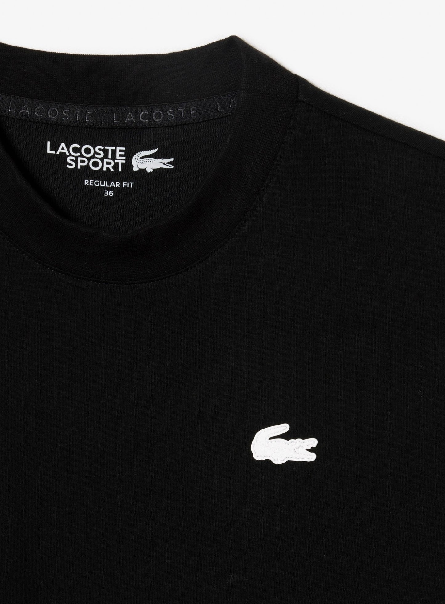 LACOSTE WOMEN Ultra Dry Technical Cotton Sport T-shirt Black