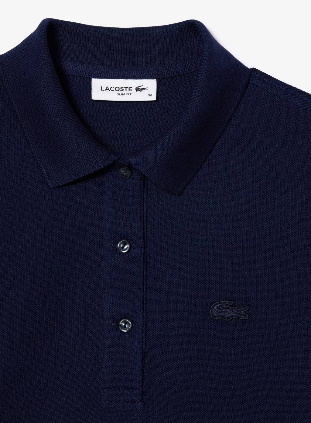 LACOSTE WOMEN Slim Fit L.12.D Three Quarter Sleeve Polo Shirt Midnight Blue