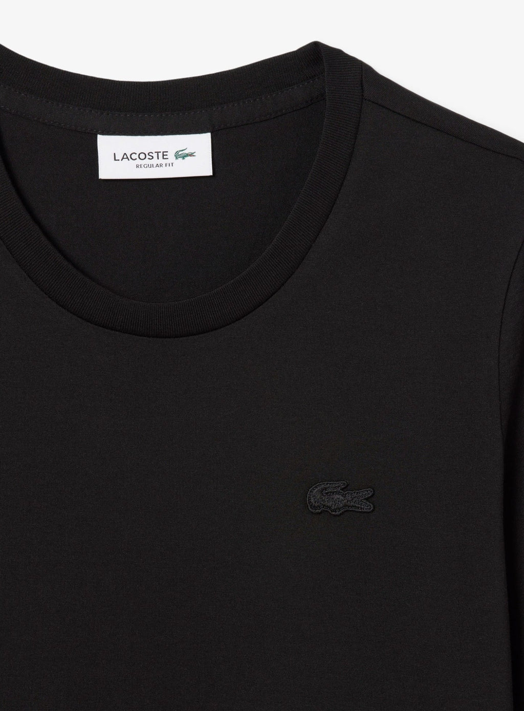 LACOSTE WOMEN Soft Cotton Three Quarter Sleeve T-shirt Black