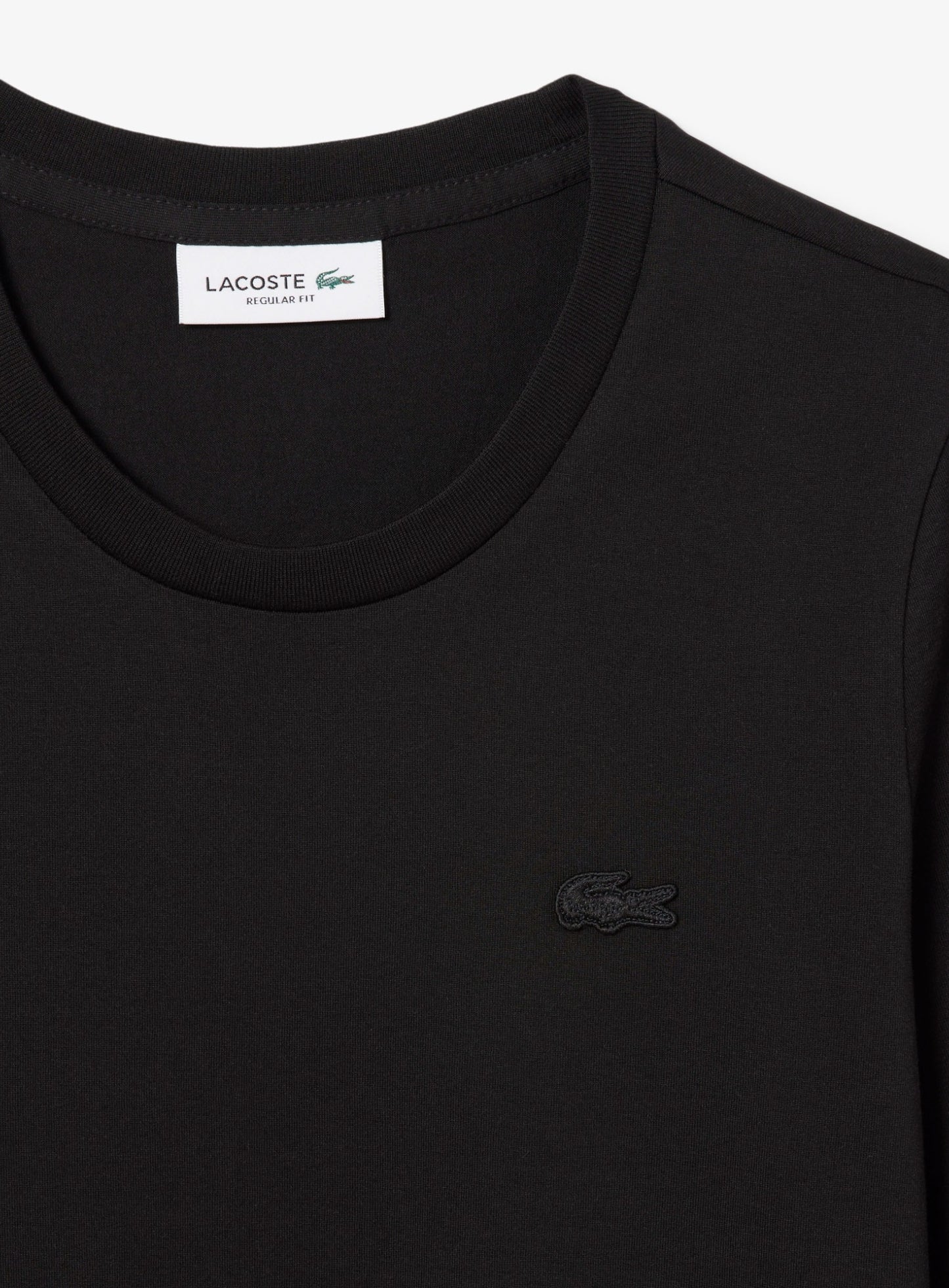 LACOSTE WOMEN Soft Cotton Three Quarter Sleeve T-shirt Black