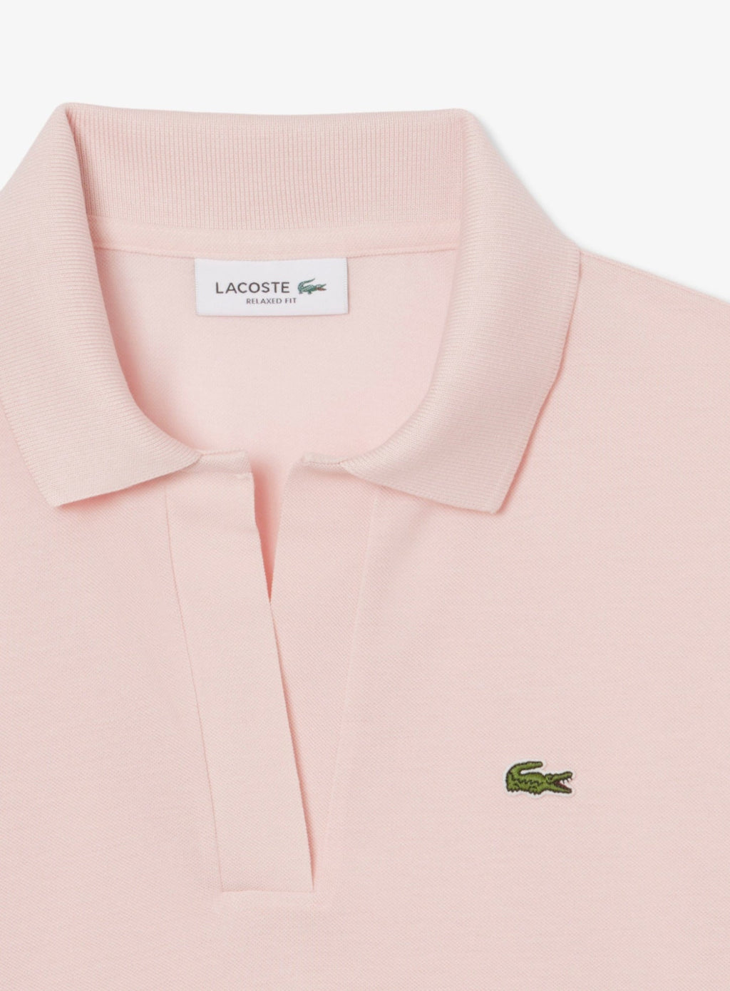 LACOSTE WOMEN Relaxed Fit Fluid Piqué Polo Shirt Light Pink